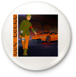 printfashion Lambo Naruto - Kitűző, hűtőmágnes - Fehér (5514201)