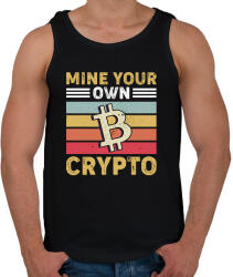 printfashion BITCOIN 4 EVER 56 - Férfi atléta - Fekete (6120113)