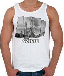 printfashion Szegedi nagytemplom (GTA stílus) - Férfi atléta - Fehér (1596318)