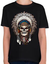 printfashion Indián - Gyerek póló - Fekete (13765830)
