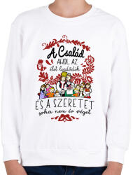 printfashion magyar népmese család - Gyerek pulóver - Fehér (14346566)
