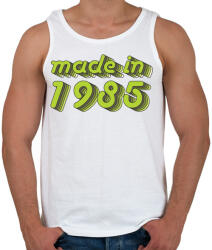 printfashion made-in-1985-green-grey - Férfi atléta - Fehér (486475)