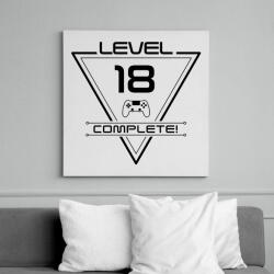 printfashion level-complete-18-black - Vászonkép - Fehér (6624689)