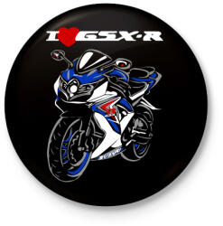 printfashion gsxr - Kitűző, hűtőmágnes - Fekete (3104111)
