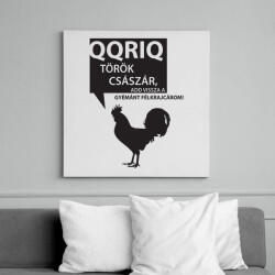 printfashion kiskakas-black - Vászonkép - Fehér (6623809)
