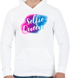 printfashion Szelfi Királynő - Férfi kapucnis pulóver - Fehér (374610)
