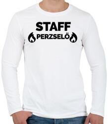 printfashion Perzselő Staff - Férfi hosszú ujjú póló - Fehér (2151916)