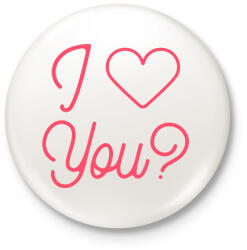 printfashion I love you - Kitűző, hűtőmágnes - Fehér (10655672)