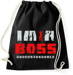 printfashion IM A BOSS - Sportzsák, Tornazsák - Fekete (7239087)