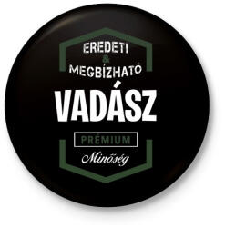 printfashion Vadász prémium minőség - Kitűző, hűtőmágnes - Fekete (3097167)