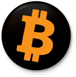 printfashion bitcoin - Kitűző, hűtőmágnes - Fekete (6040487)
