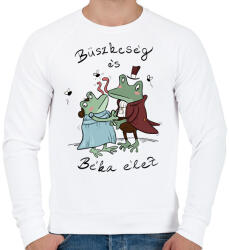 printfashion Büszkeség és béka élet - Férfi pulóver - Fehér (14111146)