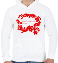 printfashion Sör bor pálinka páros minta #2 - Férfi kapucnis pulóver - Fehér (15193976)