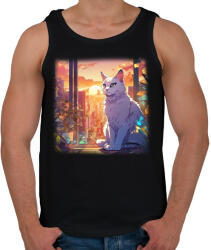 printfashion anime cica - Férfi atléta - Fekete (15151484)