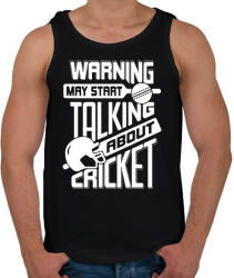 printfashion Talking about cricket - Férfi atléta - Fekete (15836062)