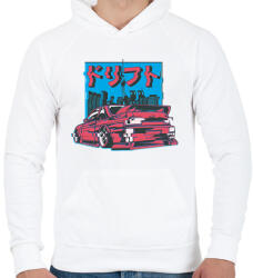 printfashion Japán sportkocsi - Férfi kapucnis pulóver - Fehér (14704346)