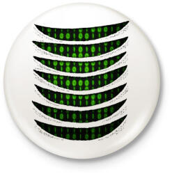 printfashion Bináris kód tépett minta - Kitűző, hűtőmágnes - Fehér (3079285)