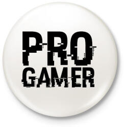 printfashion PRO GAMER - Kitűző, hűtőmágnes - Fehér (6041312)