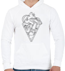 printfashion Elrablás - Férfi kapucnis pulóver - Fehér (15890661)