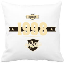 printfashion born-in-1998-cream-choco - Párnahuzat, Díszpárnahuzat - Fehér (633084)