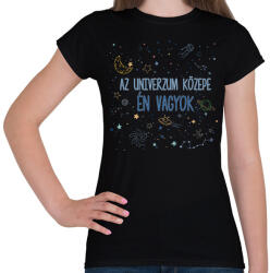 printfashion Az univerzum közepe - Női póló - Fekete (7801278)