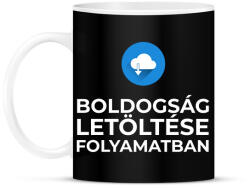 printfashion BOLDOGSÁG LETÖLTÉSE FOLYAMATBAN - Bögre - Fekete (10033730)