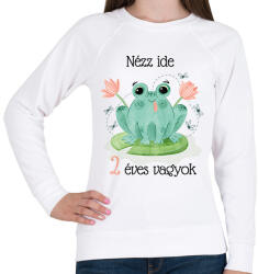 printfashion Nézz ide - Számmal - Női pulóver - Fehér (6242021)