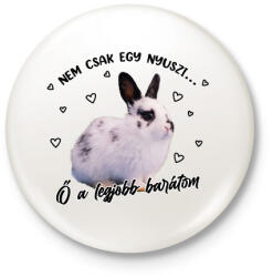 printfashion Nem csak egy nyuszi - Kitűző, hűtőmágnes - Fehér (7341369)