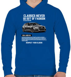 printfashion Audi rs6 - Férfi kapucnis pulóver - Királykék (14788233)
