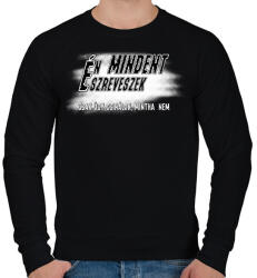 printfashion Én mindent észreveszek csak úgy csinálok, mintha nem - Férfi pulóver - Fekete (16539838)