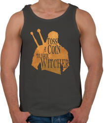 printfashion Toss a Coin to your Witcher - Férfi atléta - Sötétszürke (2220664)