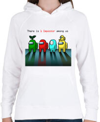 printfashion Among us There is one impostor - Női kapucnis pulóver - Fehér (4188969)