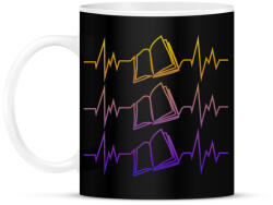 printfashion Könyves szívverés - Bögre - Fekete (16612010)