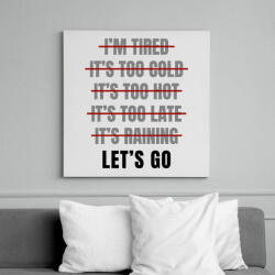 printfashion Let's go - Vászonkép - Fehér (14445691)