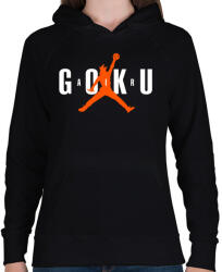 printfashion AIR GOKU - Női kapucnis pulóver - Fekete (448439)