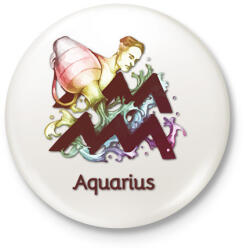 printfashion Aquarius színes - Kitűző, hűtőmágnes - Fehér (6258936)