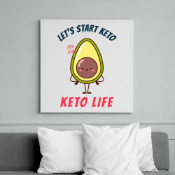 printfashion keto life - Vászonkép - Fehér (10766737)