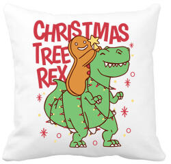 printfashion Karácsonyi dínó - Párnahuzat, Díszpárnahuzat - Fehér (10771852)