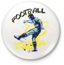 printfashion Football sport - Kitűző, hűtőmágnes - Fehér (5607085)