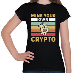 printfashion BITCOIN 4 EVER 56 - Női póló - Fekete (6120166)