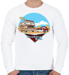 printfashion Braking bad kocsik - Férfi pulóver - Fehér (1981640)