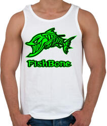 printfashion Fishbone 1 zöld - Férfi atléta - Fehér (5976175)