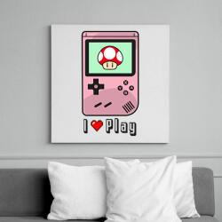 printfashion I Love Play - Vászonkép - Fehér (13477921)