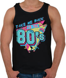 printfashion 80-as évek - Férfi atléta - Fekete (13302889)