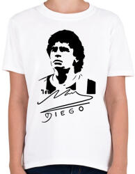 printfashion Diego aláírással - Gyerek póló - Fehér (14564192)