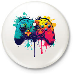 printfashion gamer - Kitűző, hűtőmágnes - Fehér (16640043)