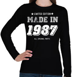 printfashion 1987 - Női hosszú ujjú póló - Fekete (4052383)