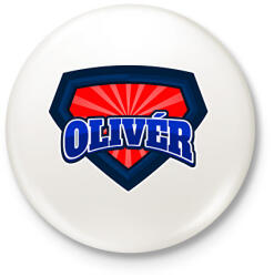 printfashion OLIVÉR - Kitűző, hűtőmágnes - Fehér (10964017)