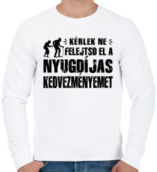 printfashion Ne felejtsd el a nyugdíjas kedvezményemet - Férfi pulóver - Fehér (4800118)