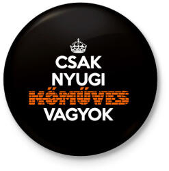 printfashion kőműves vagyok - Kitűző, hűtőmágnes - Fekete (3097959)